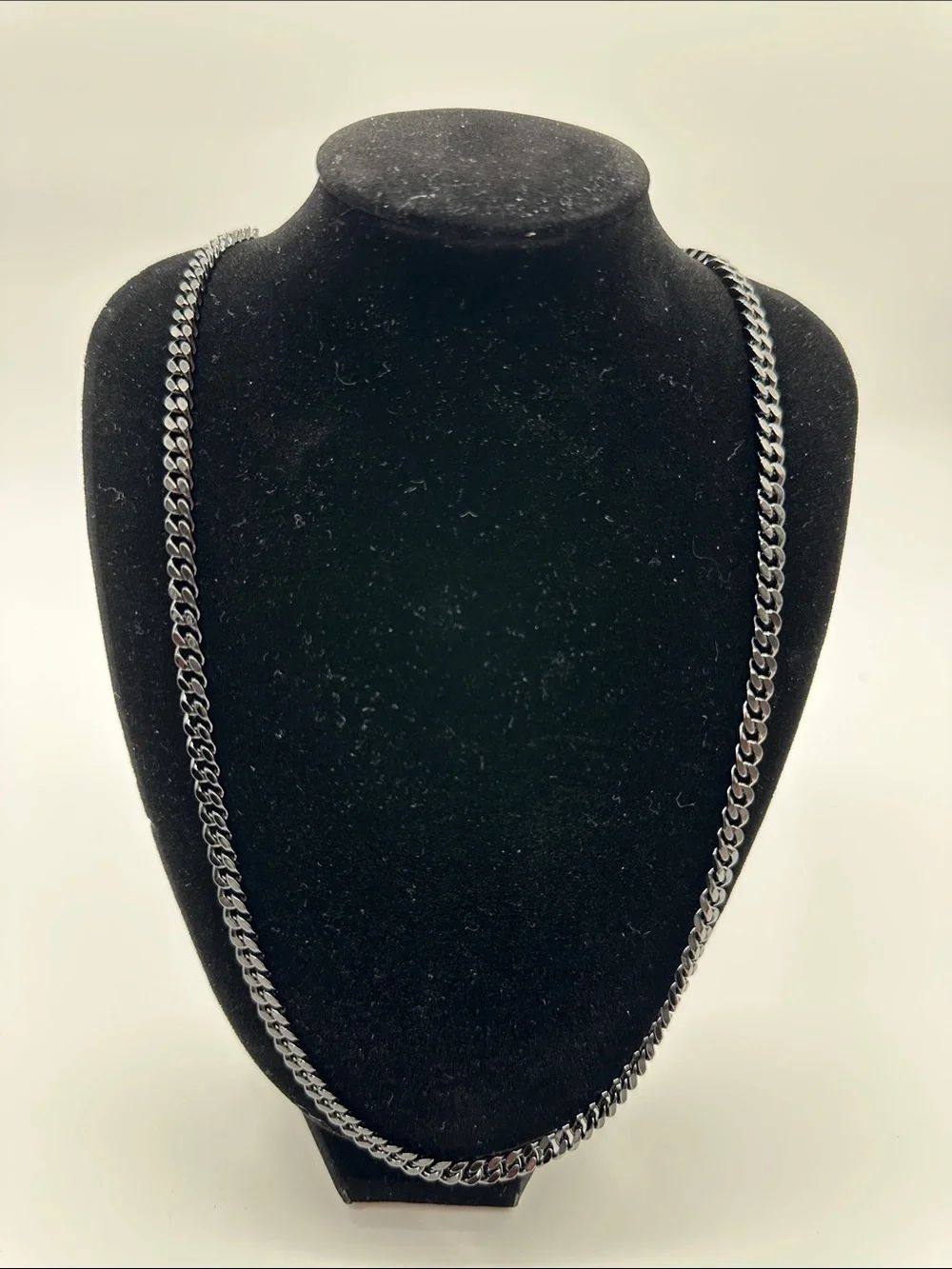 22” 4.9mm Black Rhodium Plated Cuban Necklace